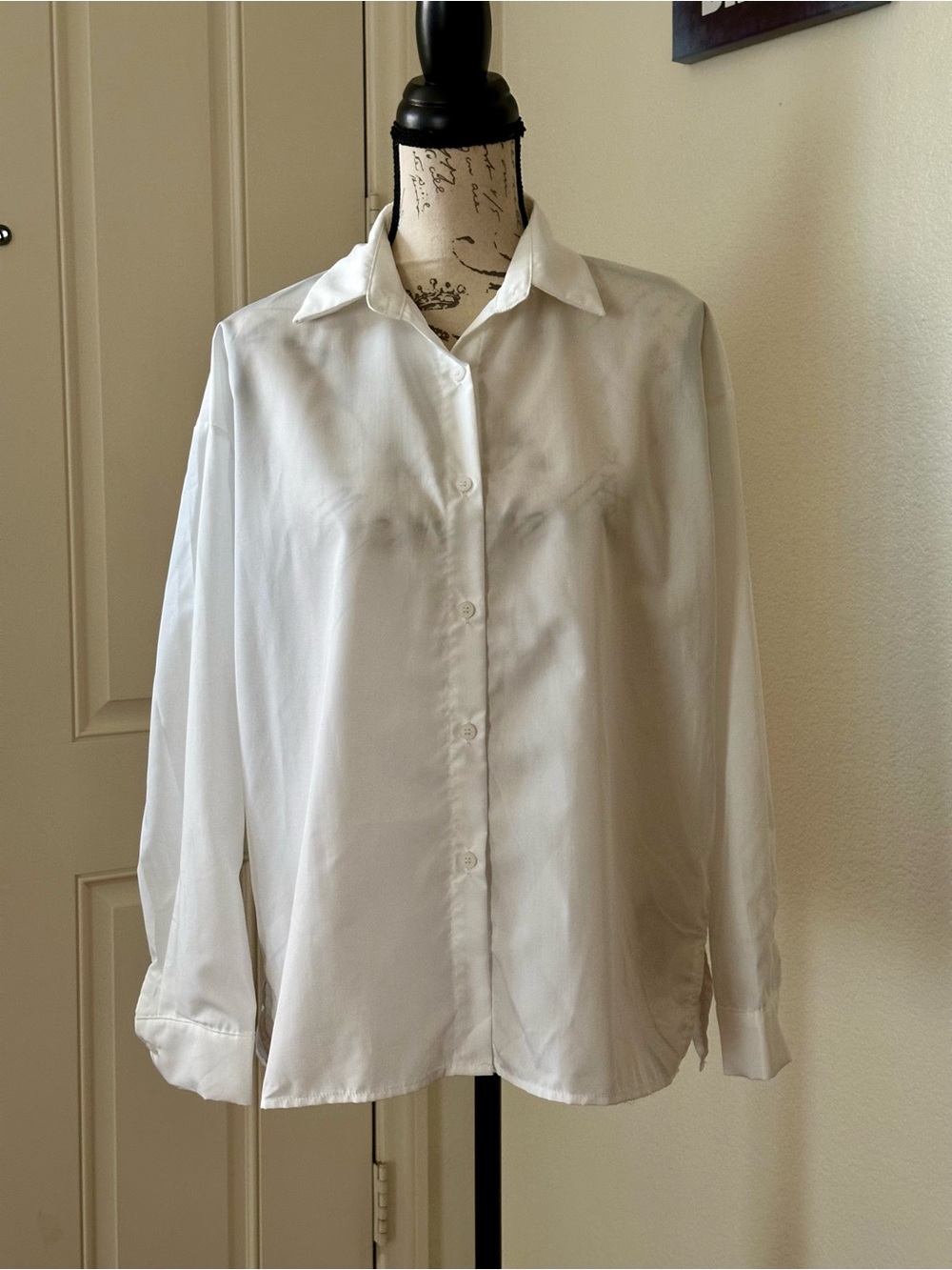 White Long sleeve polo shirt
